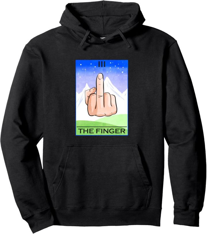 The Finger Lustige Tarot Karte Mittelfinger Pullover Hoodie