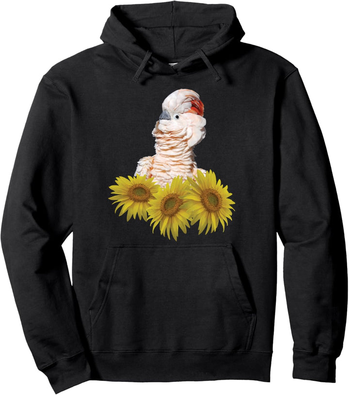 Molukkenkakadu-Papagei Sonnenblume Pullover Hoodie
