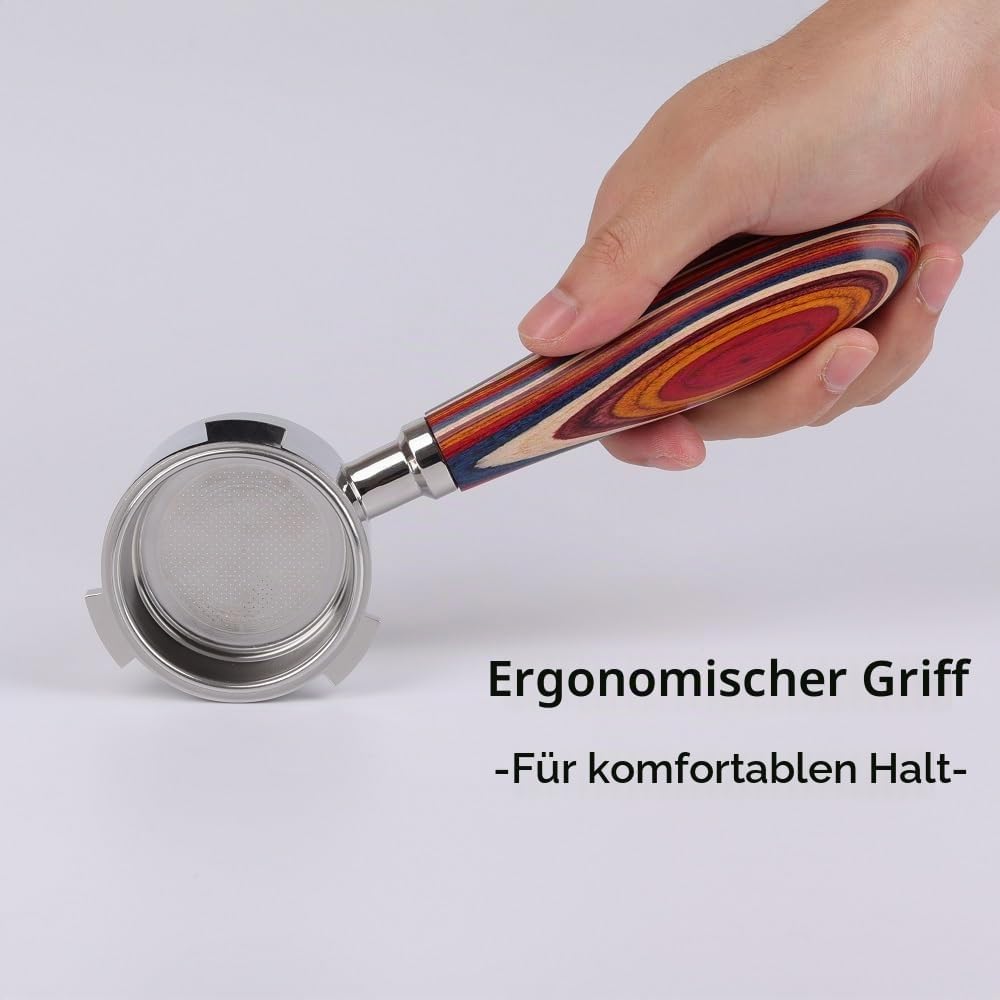 CAPFEI Bodenloser Siebträger 51mm nur kompatibel mit DeLonghi Dedica EC680/EC685/EC885 mit 3 Ohren |