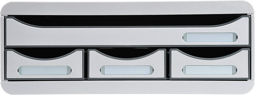 Exacompta 319740D Toolbox Office mit 4 Schubladen aus Kunststoff zur Aufbewahrung kleiner Utensilien