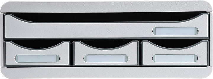 Exacompta 319740D Toolbox Office mit 4 Schubladen aus Kunststoff zur Aufbewahrung kleiner Utensilien