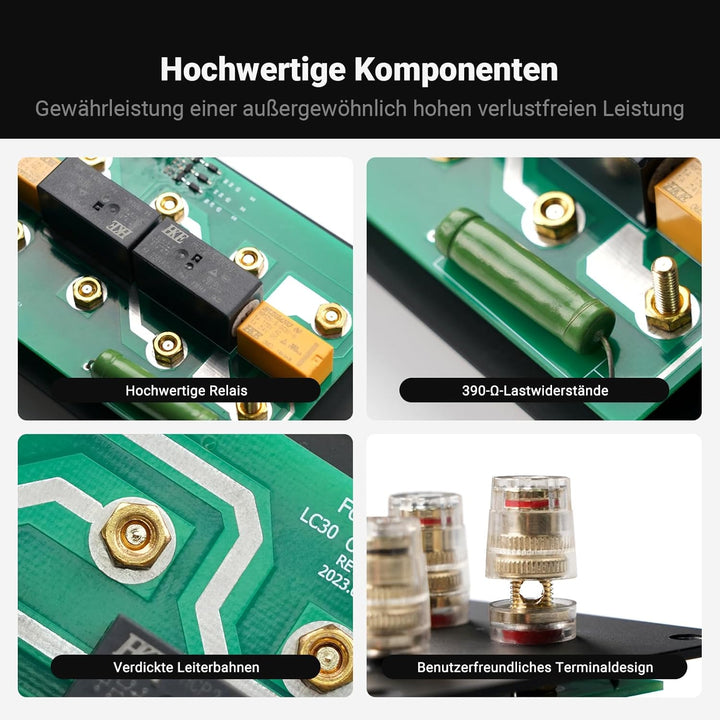 [Verbessert] Fosi Audio LC30 VU Meter Verstärker Lautsprecherwähler-Box, 2-Wege Analog-Audioschalter
