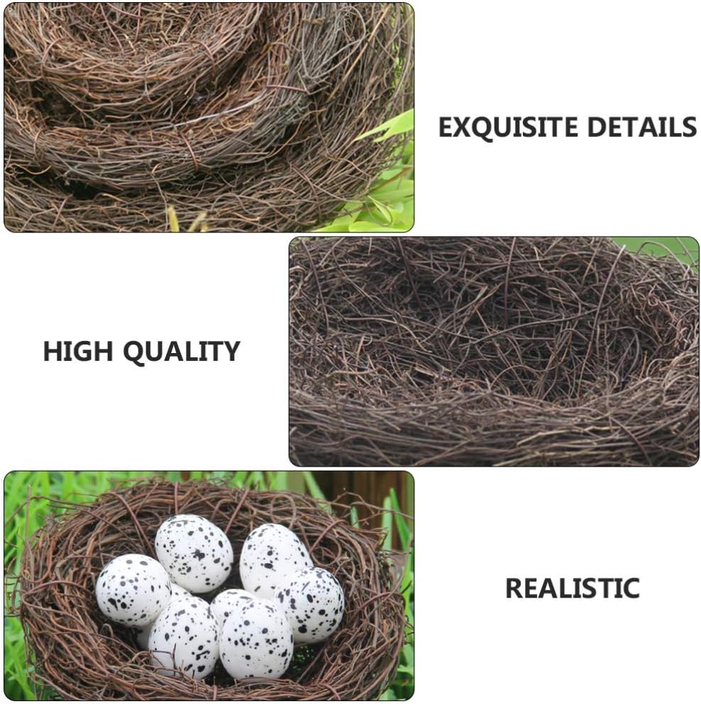 BESPORTBLE 6 Stücke Vogelnest Osternest 10cm Rattan Nest Zweige Naturnest Frühling Osterdeko Handwer