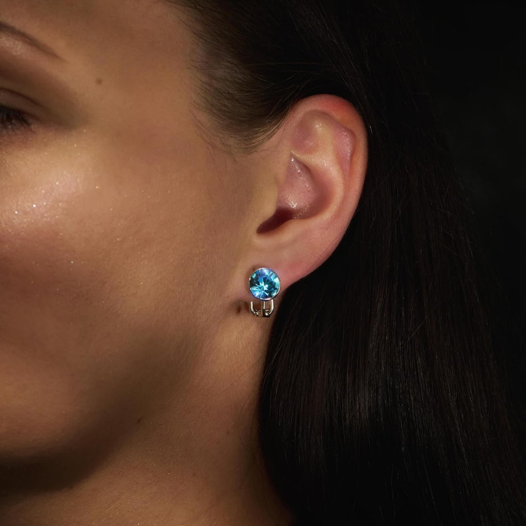 Traveller Ohrclip - Damen - Kristall Blau, Blau