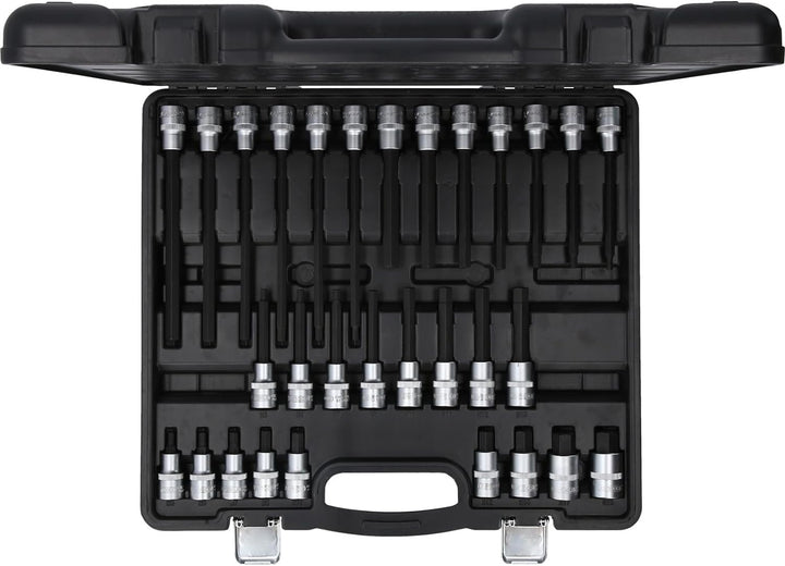 KS Tools 911.4510 EVOLUTION Series 1/2" Bit-Stecknuss-Satz für Innensechskant-Schrauben, 30-tlg