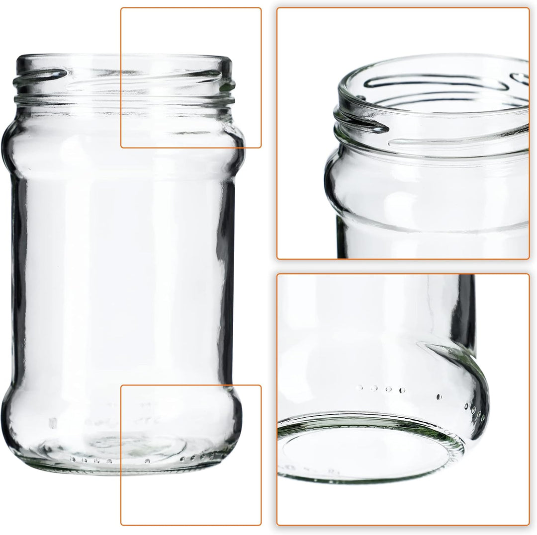 KADAX 50er Set Einmachgläser 315ml TO66, Marmeladengläser Vorratsgläser Mason Jar mit Schraubdeckel,