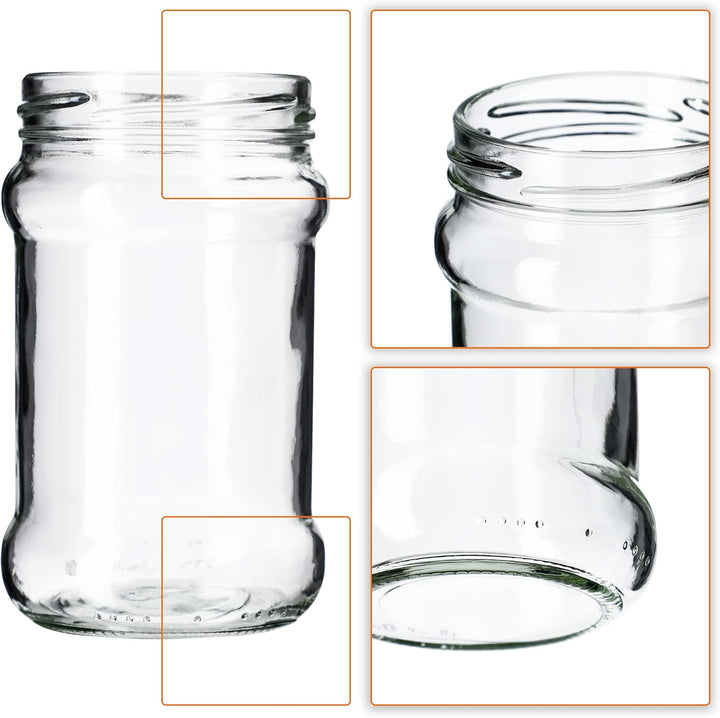 KADAX 50er Set Einmachgläser 315ml TO66, Marmeladengläser Vorratsgläser Mason Jar mit Schraubdeckel,
