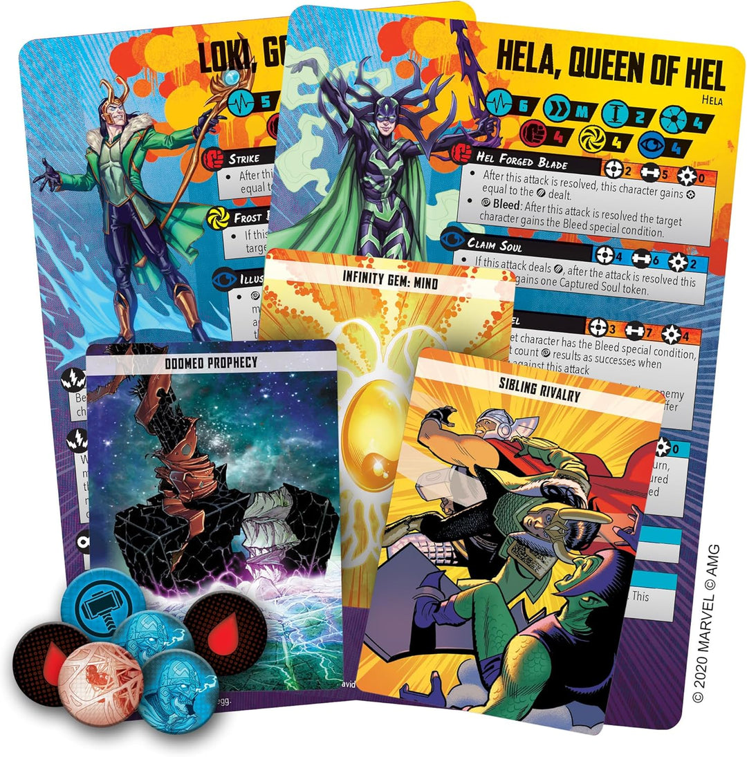 Atomic Mass Games - Marvel Crisis Protocol: Character Pack: Loki and Hela - Miniature Game