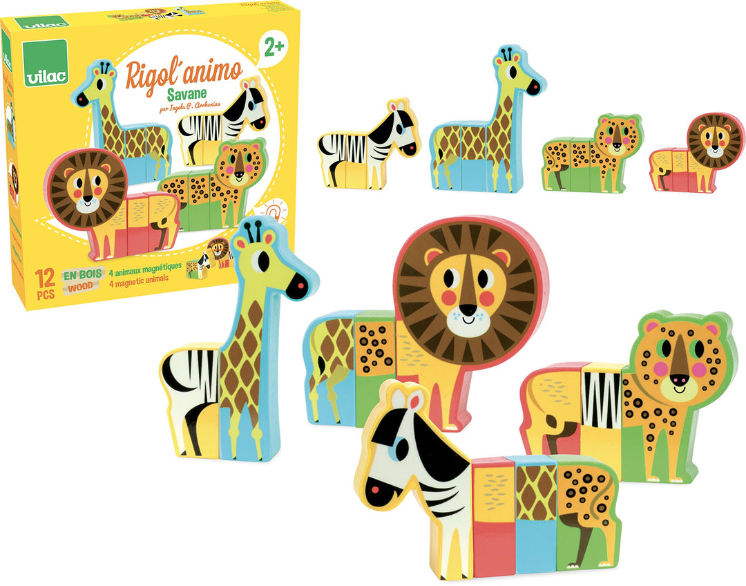 Vilac vilac7703 magnetisch Savannah Animals Set Tiere