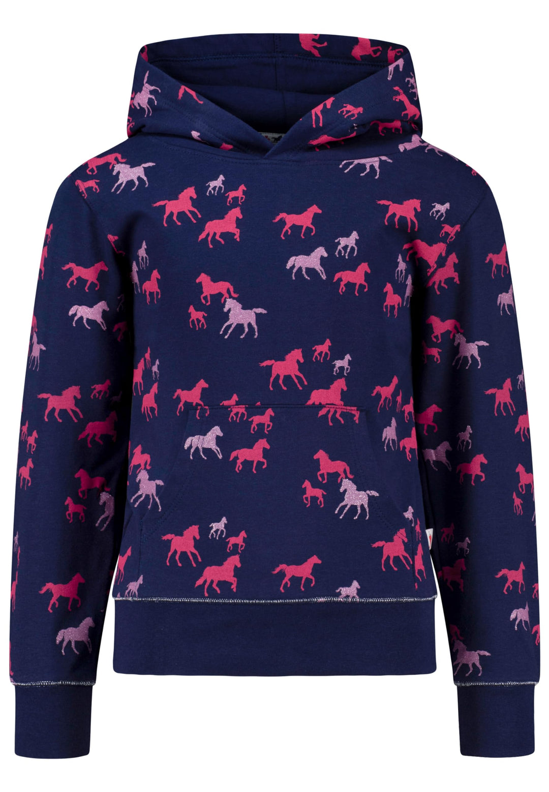 SALT AND PEPPER Mädchen Girls Sweat AOP Glitter Horse Baby-und Kleinkind T-Shirt-Satz 128-134 True N