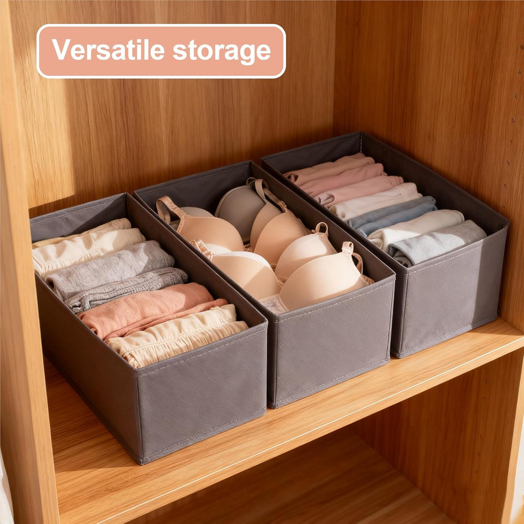 12 Stück Schubladen Organizer Set, Schubladen Organizer Kleidung mit 3 Grössen, Graues Kleiderschran