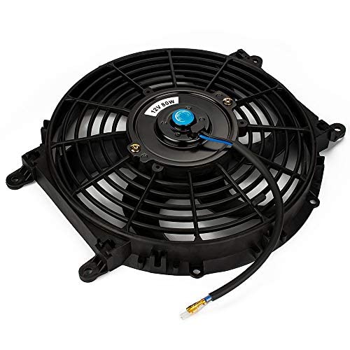 Jtron Universal Elektro Kühlerlüfter Slim Fan Push Pull Motorblatt FAN 12 V 80 Watt Montagesatz (10