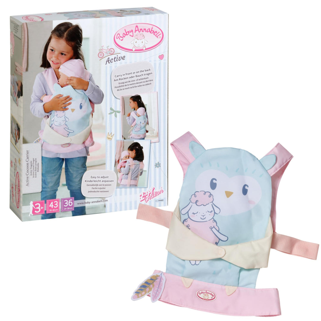 Baby Annabell Active Tragesitz, Puppentrage mit verstellbarem Gurtsystem für verschiedene Kindergrös