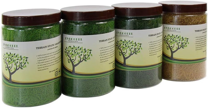 4 Flaschen*35g Grün 12mm Streugras Wiese Static Grass Powder Modellbahn Layout Gras Natürliche Farbe