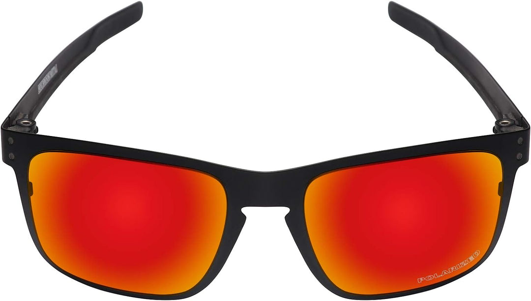 Mryok Ersatzgläser für Oakley Holbrook Metall - Optionen Polarisiert, Feuerrot Mryok, Polarisiert, F