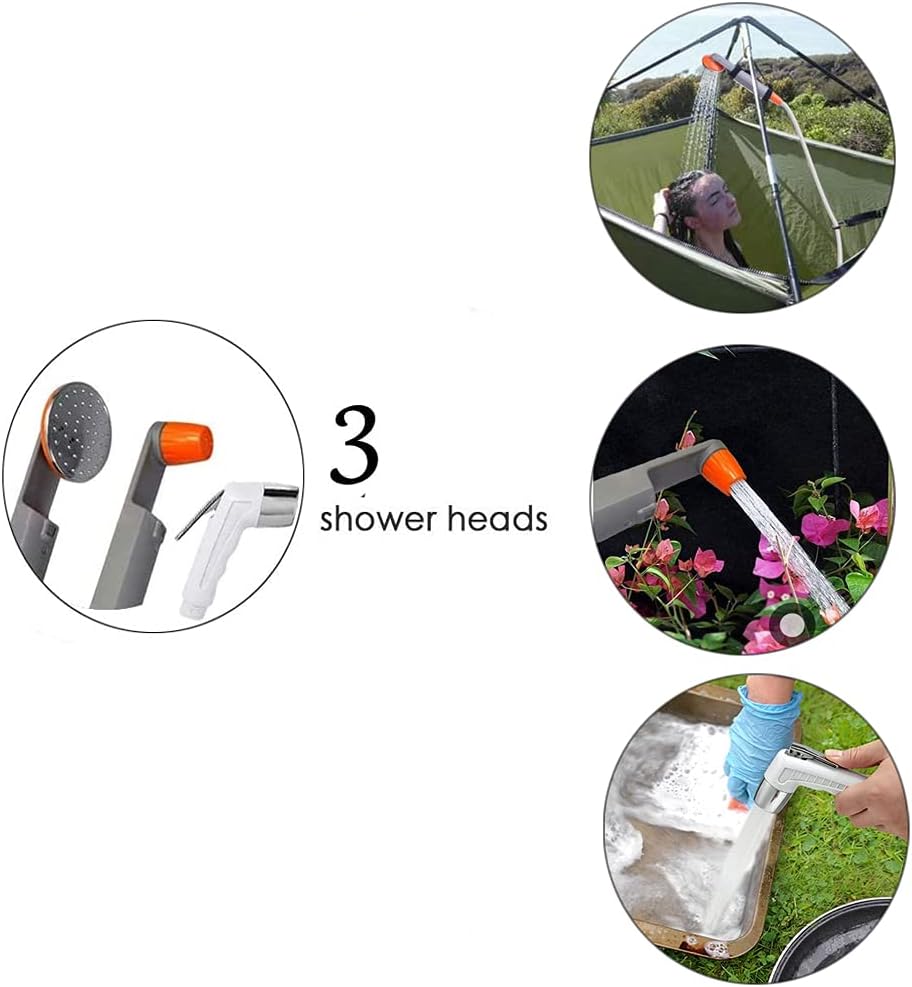 Zooma Tragbare Duschen Camping Dusche, Campingdusche mit Tauchpumpe, Tragbar Outdoor Dusche Wasserpu