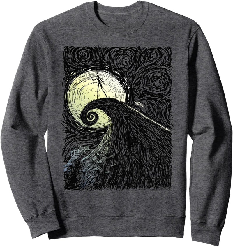 Disney The Nightmare Before Christmas Spiral Hill Portrait Sweatshirt