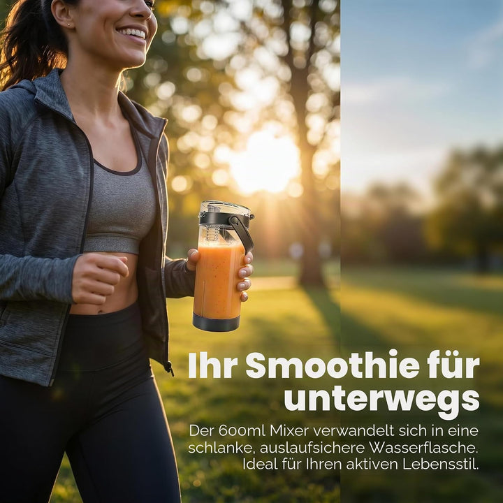 Tragbarer Mixer, Mini Standmixer und Smoothie-Maker, Portabler Elektrischer Saftpresse, USB Wiederau
