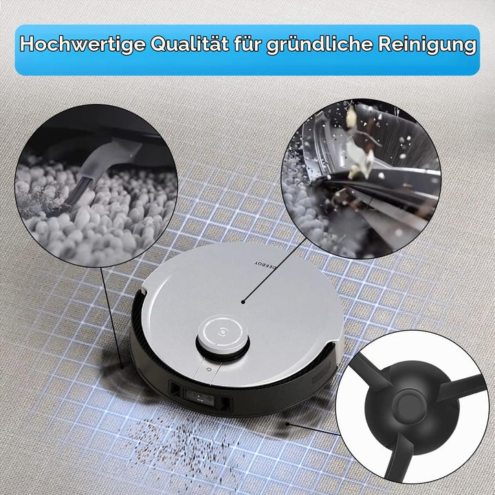 DrRobor Zubehör Kit für ECOVACS DEEBOT X1 Omni, Ersatzteile Staubbeutel, Hauptbürste, Feinstaubfilte