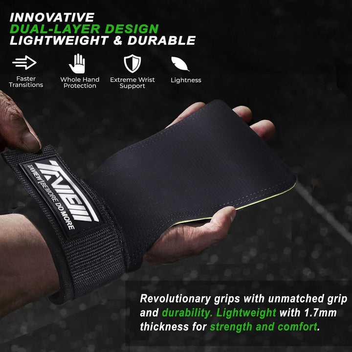 TAVIEW Cross Training Quad Ultra Magnesiumfreie Handschuhe I Gewichtheberhandschuhe I Für Crosstrain