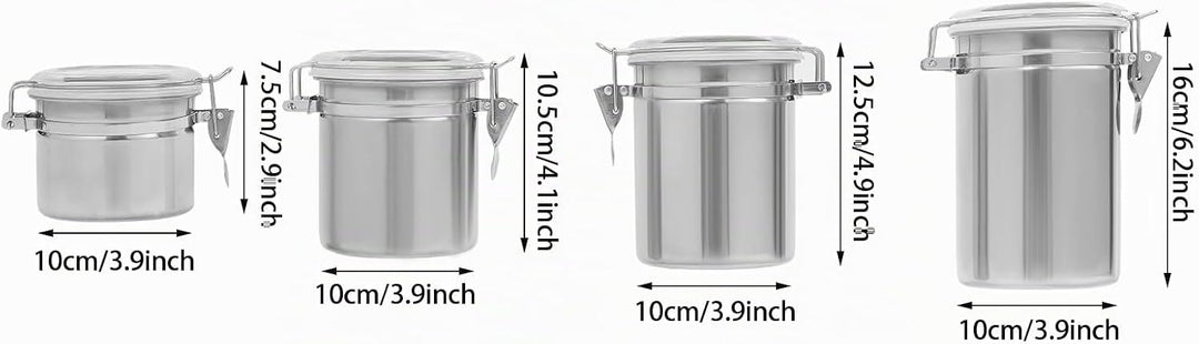 Edelstahl Kaffeedose Kaffeepulver Dose Vorratsdose Frischhaltedose Vorratsdosen Luftdichte Dose Kaff