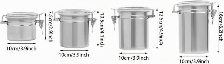 Edelstahl Kaffeedose Kaffeepulver Dose Vorratsdose Frischhaltedose Vorratsdosen Luftdichte Dose Kaff
