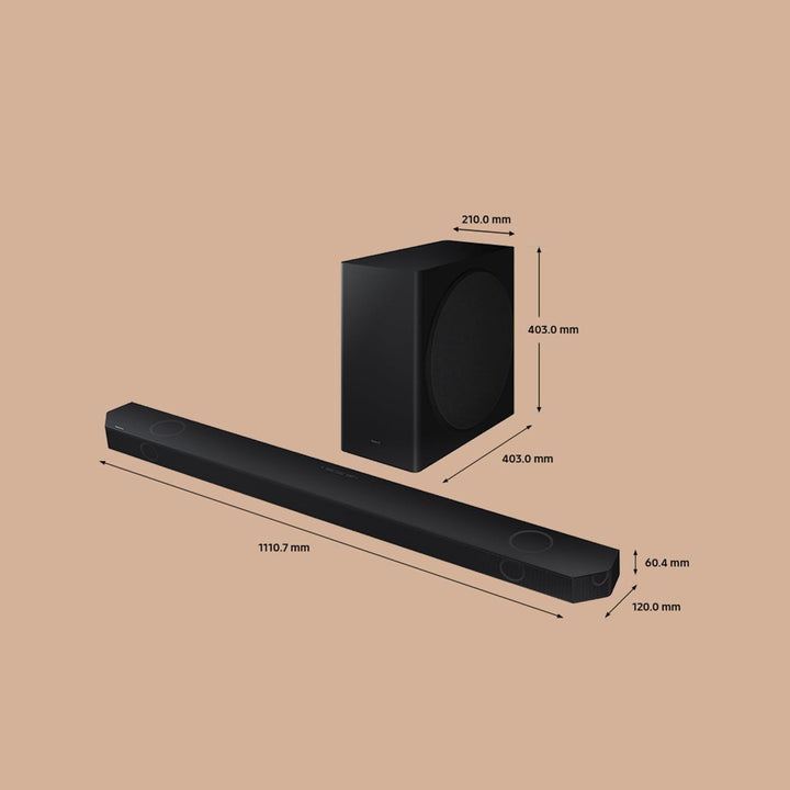 SAMSUNG Soundbar HW-Q800D/ZF 2024 - Dolby Atmos Wireless, Q-Symphony, 5.1.2 Kanäle, SpaceFit Sound P
