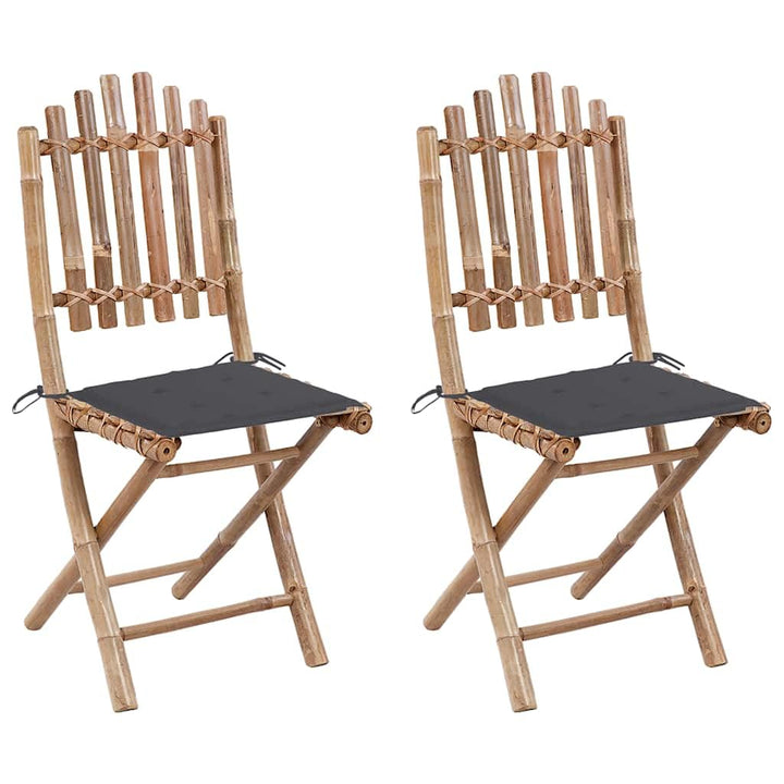 vidaXL 2X Gartenstuhl Klappbar mit Kissen Klappstuhl Essstuhl Gartenmöbel Klappstühle Stuhl Stühle G