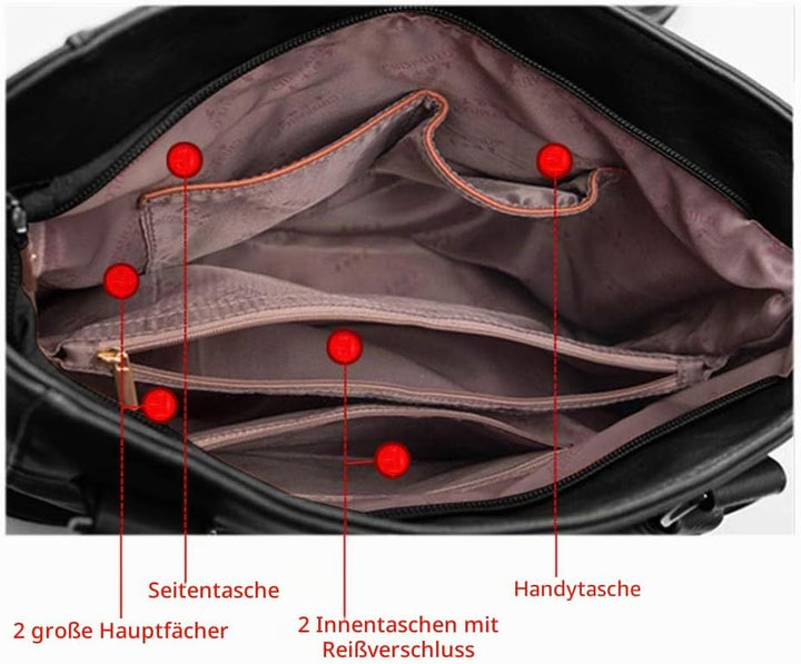 Sacmill Frauen Designer Handtasche Damen Umhängetasche Shopper Tote Henkeltasche Top-Griff Schulterb