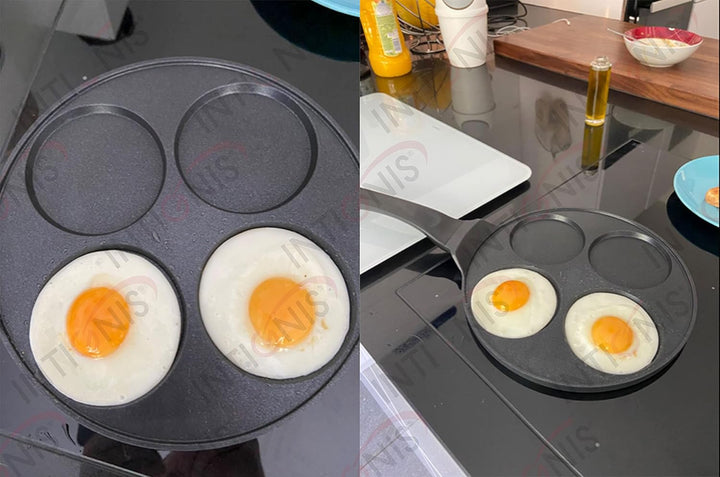 Pancake Fried Egg Pan Diameter 27 cm with Greblon Ceramics Coating Induction Ceramic Gas Electric 4