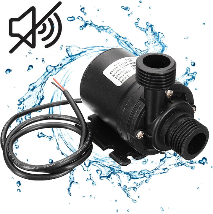 Wasserpumpe Brushless, DC 12V 800L/H Tauchpumpe Pumpe Wasser, Keramik Pumpenkern, Stumm Brunnenpumpe