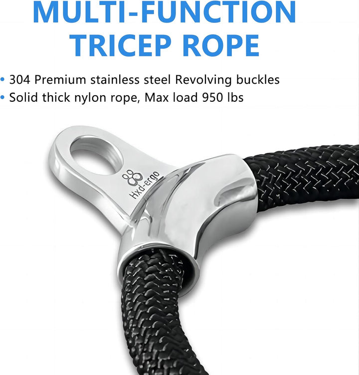 HXD-ERGO Trizeps Seil Ergonomisches Griffe, Trizepsseil Gedrehtes Seil Trizepstau zum Herunterziehen