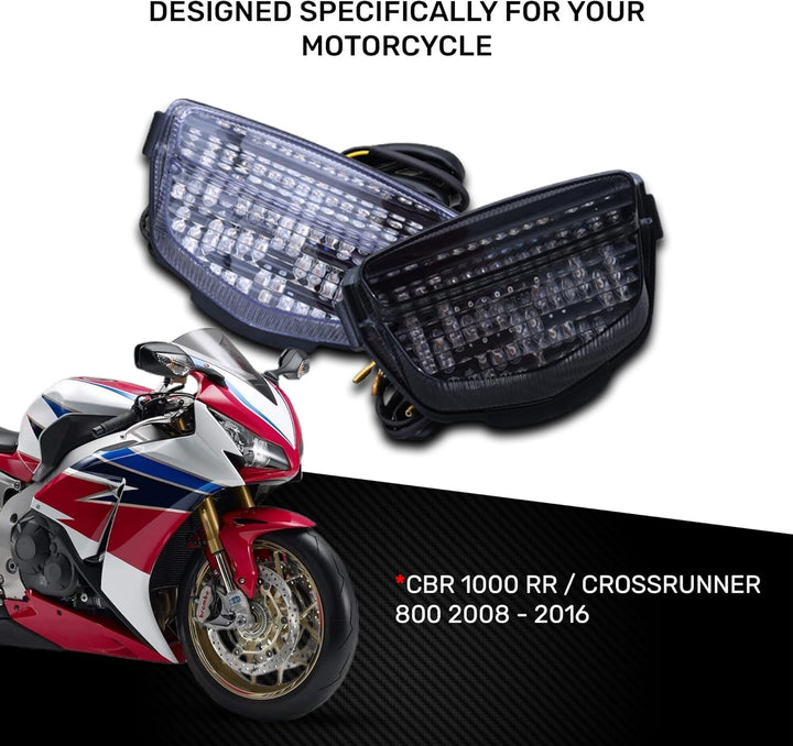 aVDB-moto LED Bremslicht/Rücklicht kompatibel mit HONDA CBR 1000 RR SC59 2012-2016 Plug & Play mit i