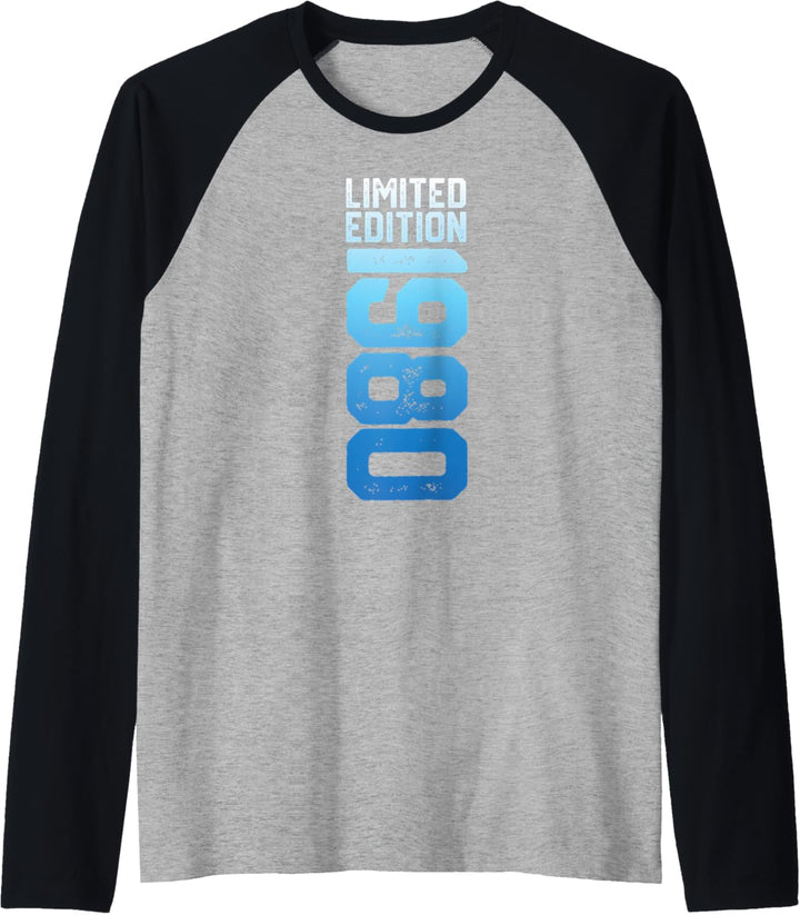 43th Birthday Man 43 Years Limited Edition 1980 Geburtstag Raglan