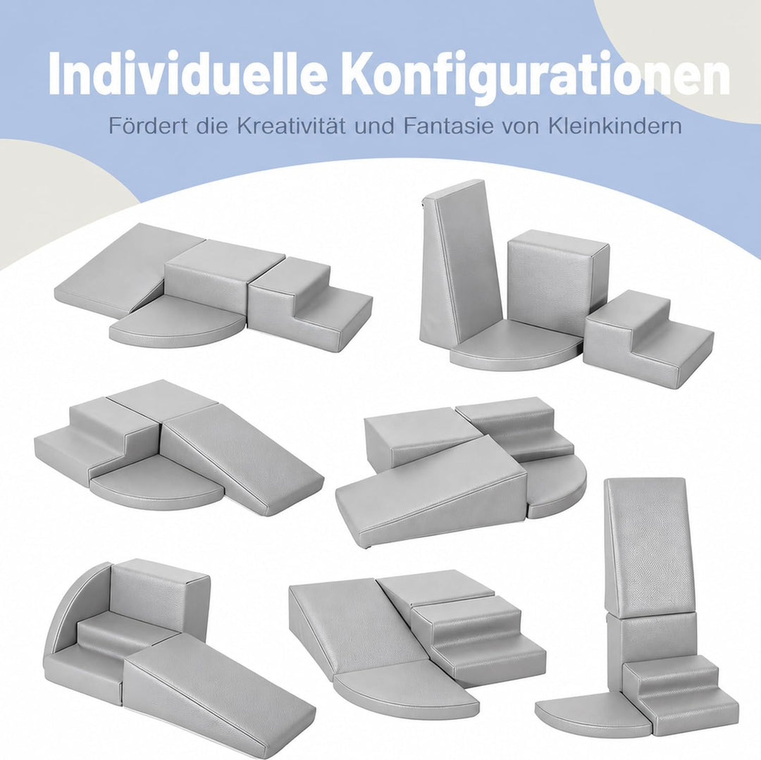 Schaumstoff Bausteine Kinder Klettern Indoor: 4 Softbausteine Riesenbausteine Spielbausteine - Weich
