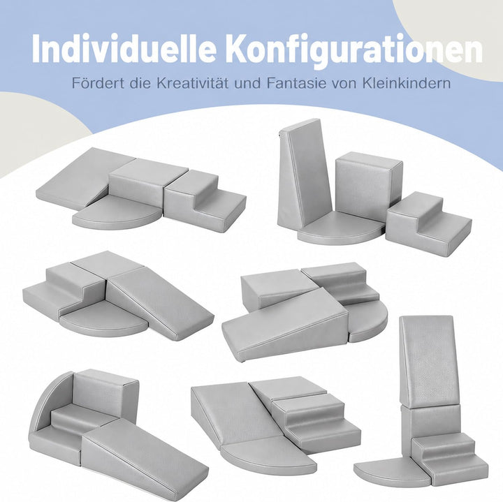 Schaumstoff Bausteine Kinder Klettern Indoor: 4 Softbausteine Riesenbausteine Spielbausteine - Weich