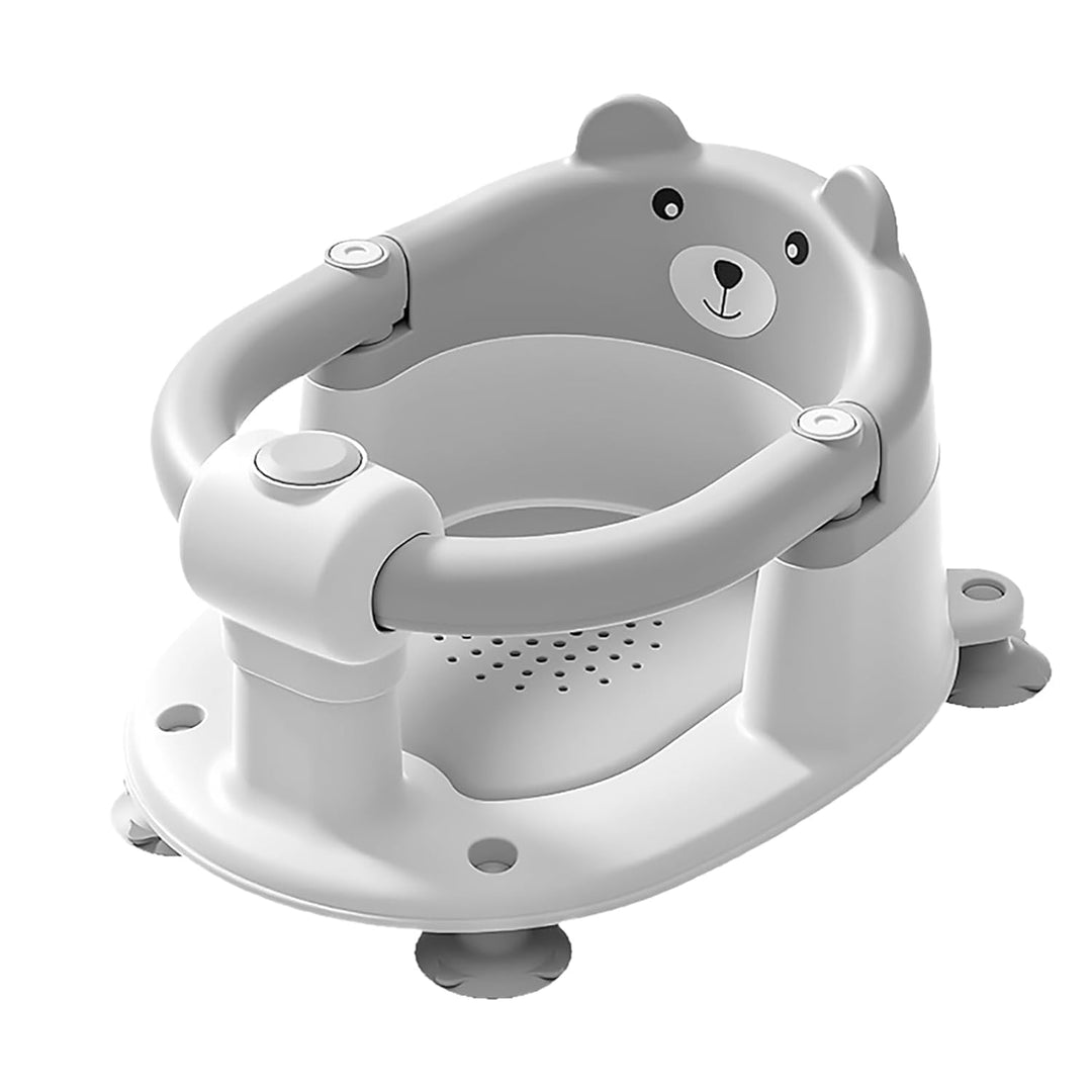 Baby Badewannensitz mit Bären-Design, rutschfest durch 4 Saugnäpfe, gepolsterter Sitz, BPA-frei & sc