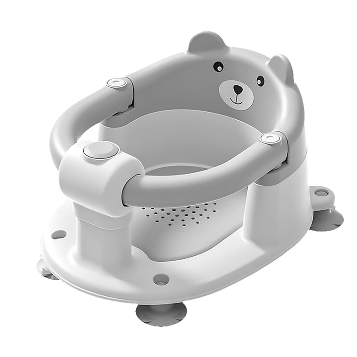 Baby Badewannensitz mit Bären-Design, rutschfest durch 4 Saugnäpfe, gepolsterter Sitz, BPA-frei & sc