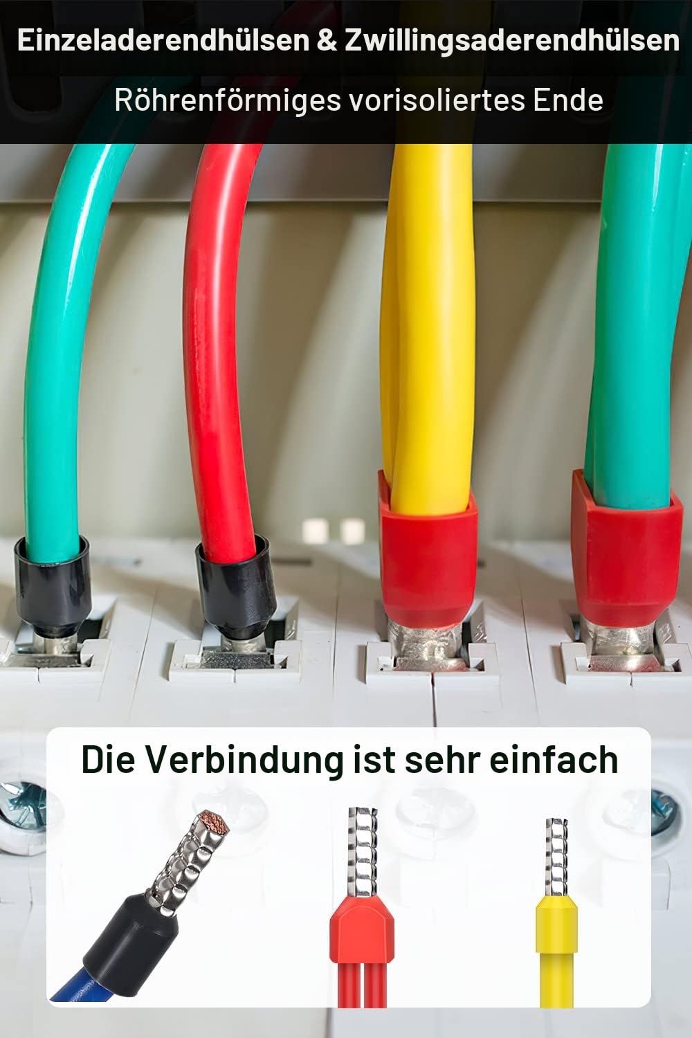Lytool Twin Aderendhülsen Set - Zwillingaderendhülsen Set Doppelte Aderendhülsen 1200 Teile (0,3-16m