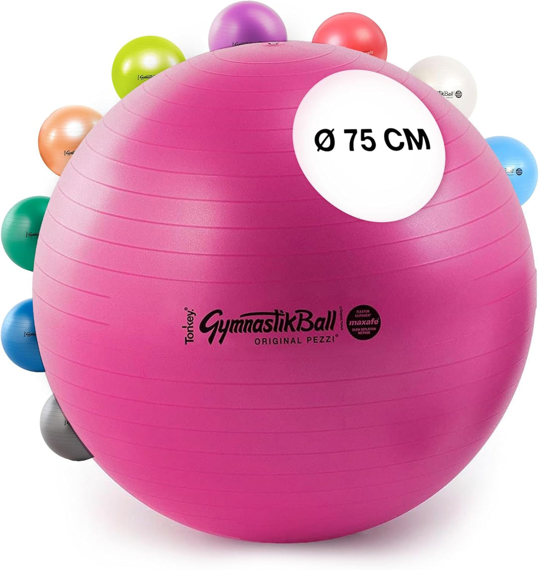 PEZZI Original Gymnastikball MAXAFE Ø 42 cm bis 75 cm Sitzball Gymnastik Sport Ball Büro Fitness Reh