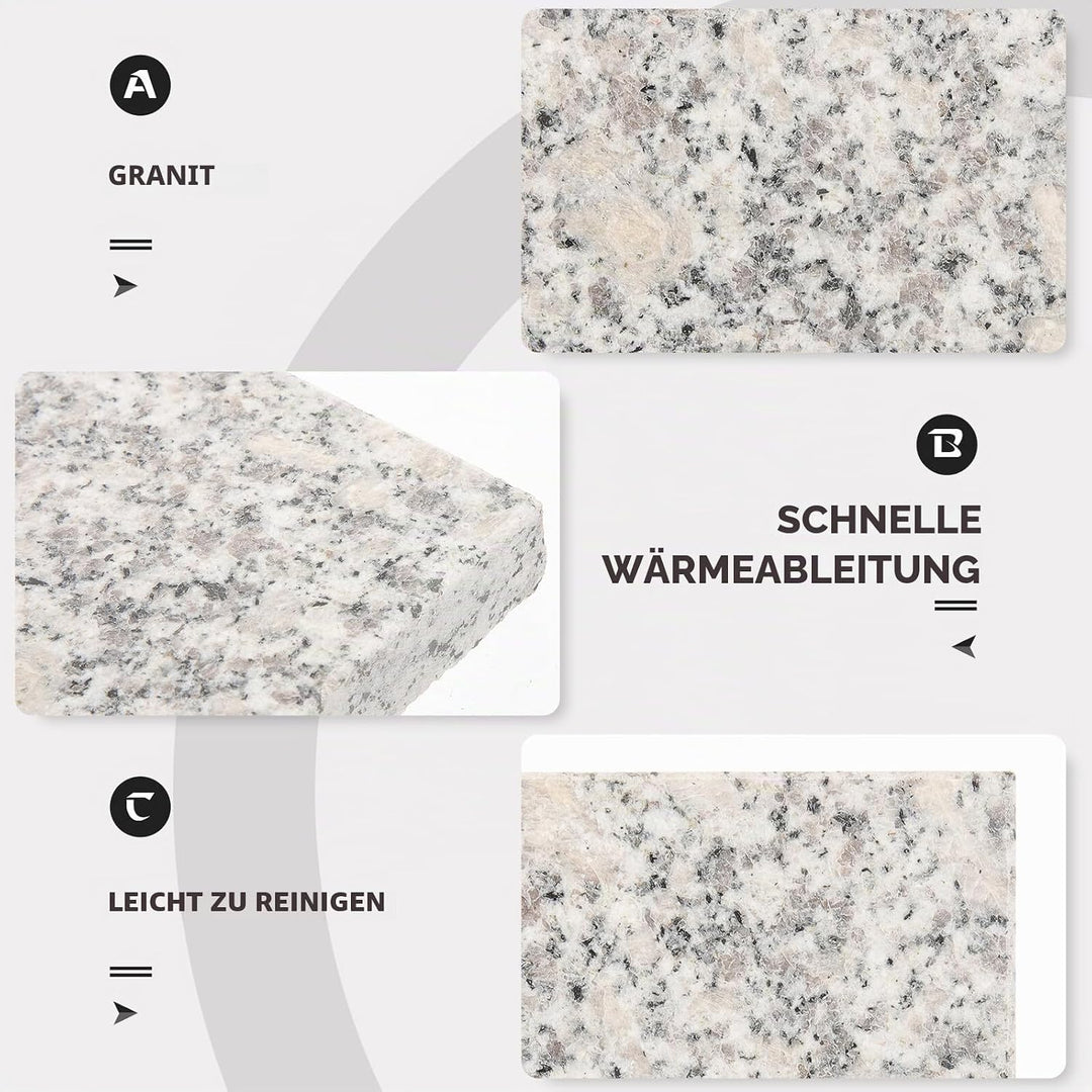 2 Stück Kühlstein Kaninchen aus Granit für Haustiere mit Kühlender Granitplatte Hamster Kühlbett 9x9