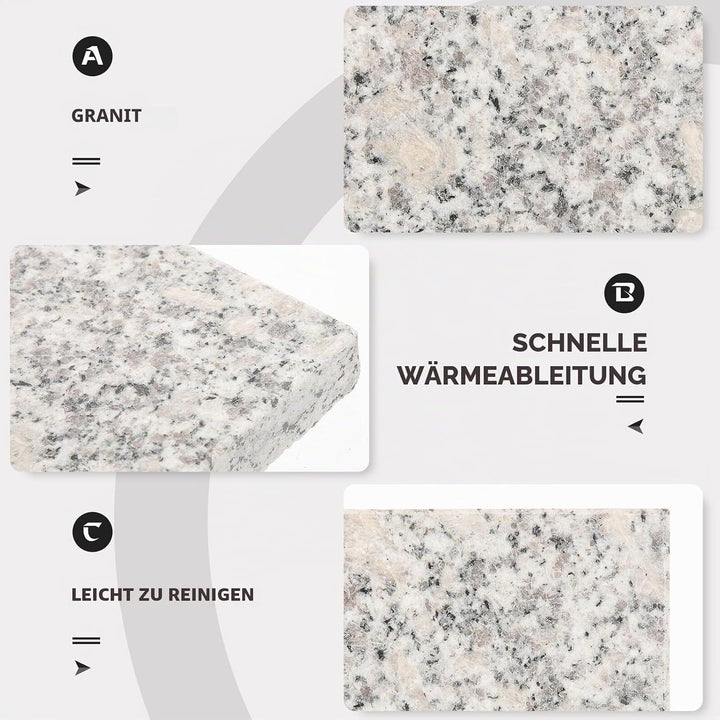 2 Stück Kühlstein Kaninchen aus Granit für Haustiere mit Kühlender Granitplatte Hamster Kühlbett 9x9