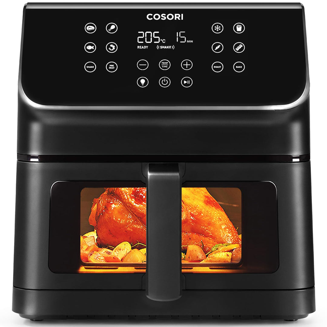 COSORI Luftfritteuse 6,2 Liter mit Fenster, 1700 W, Air Fryer mit 12 Funktionen (Backen und Braten),