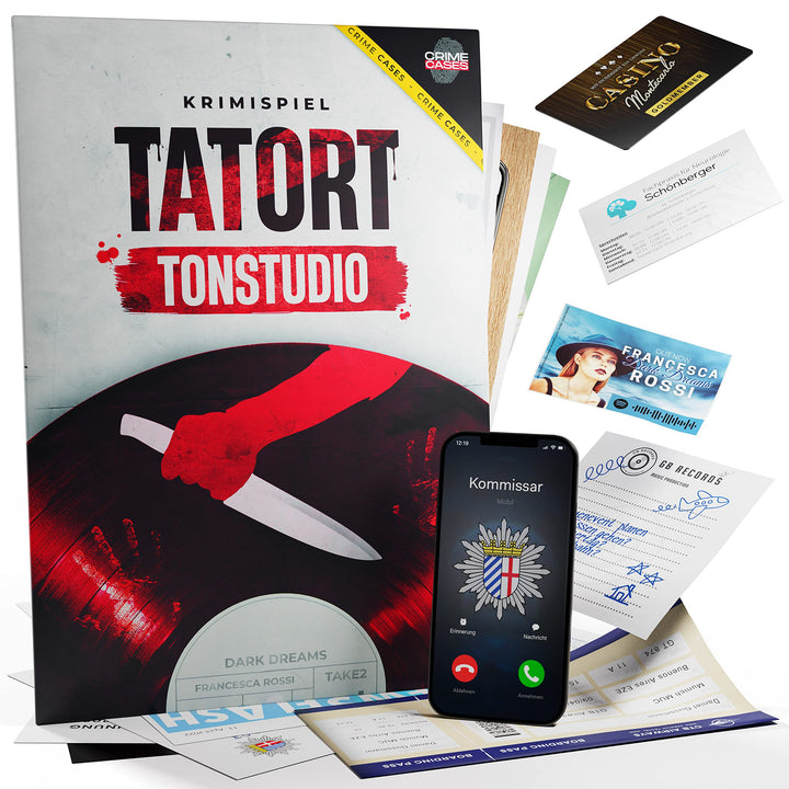 Krimispiel: Tatort Tonstudio I Cold Case Fallakte I Krimispiele für Erwachsene für 1-6 Personen I Mo
