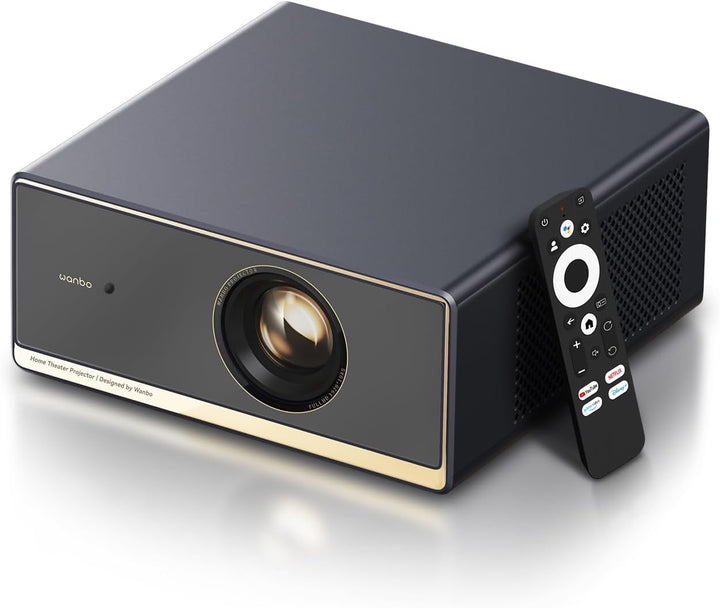 Smart Beamer 4K Heimkino Projektor, Google TV/Netflix/1100ANSI, HDR10, Autofokus Trapezkorrektur, 2.