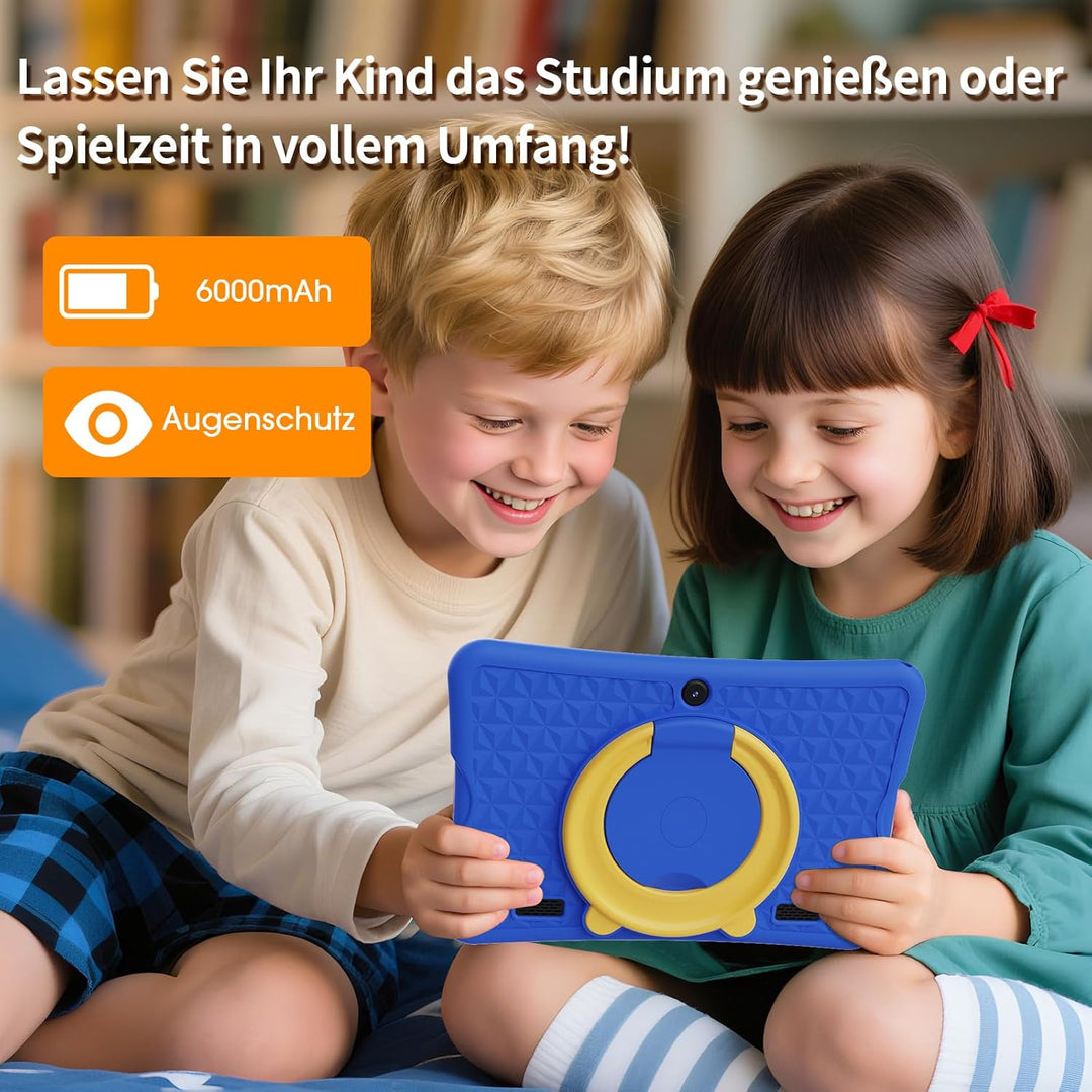 DigiLand 10,1-Zoll-Kinder-Tablet, Android 15-Tablets mit Schutzhülle, RAM 6GB + ROM 32GB, 1280 * 800
