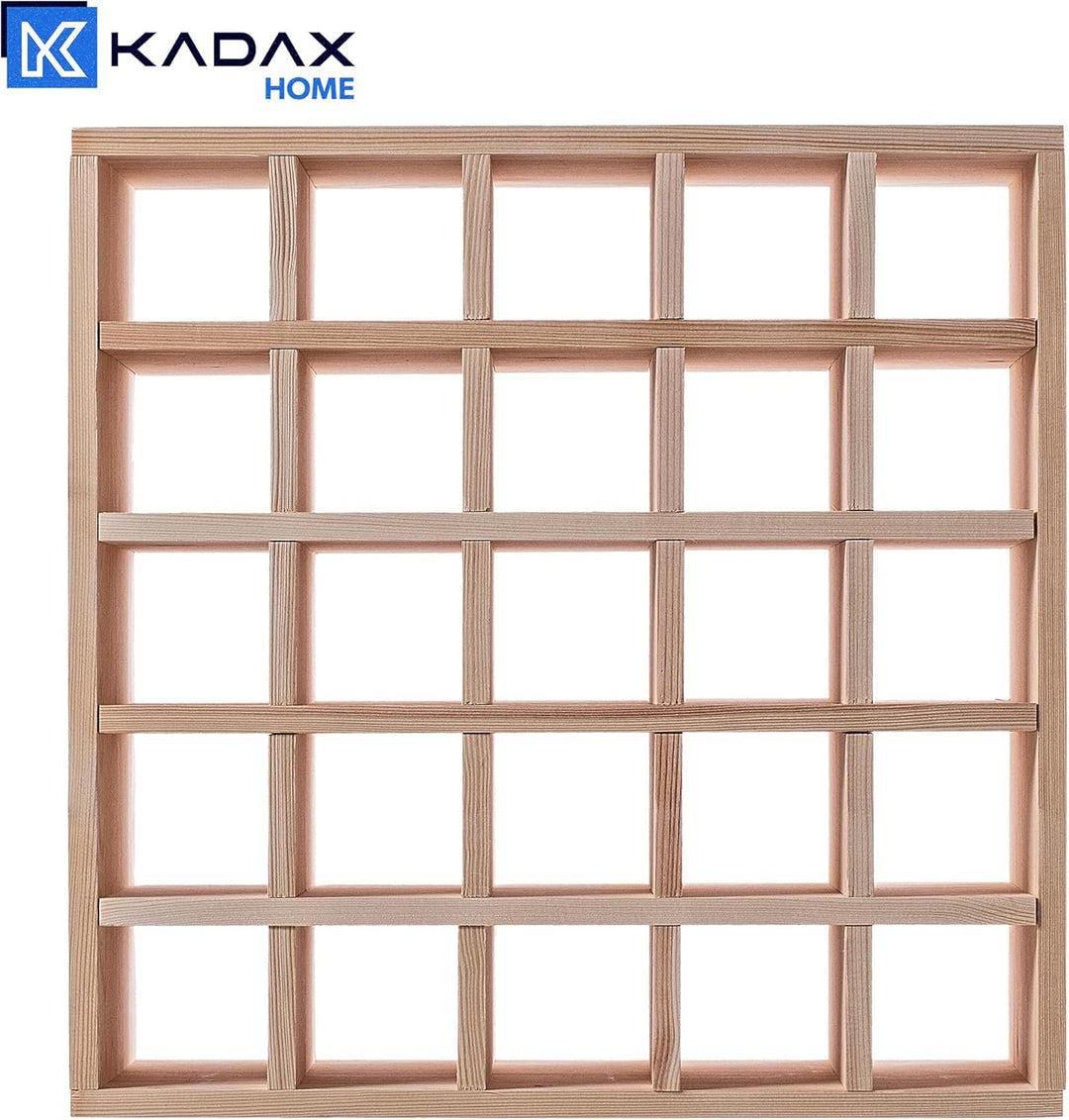 KADAX Weinregal aus Holz, 52 x 25.5 x 52 cm, Grosses Flaschenregal für viele Weinflaschen, rustikale