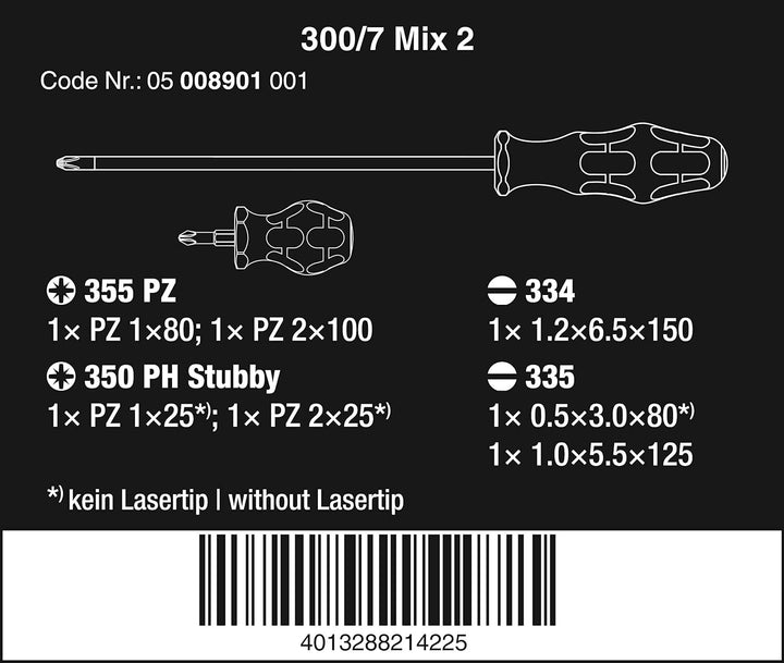 300/7 Mix 2 Schraubendreher-Satz, 7-teilig