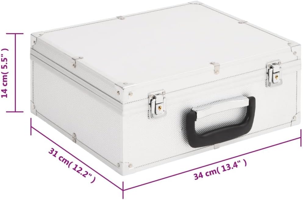 vidaXL Pokerchips Set 600 STK., Pokerkoffer mit Buttons Chips Würfeln, Pokerset Spielkarten Set mit