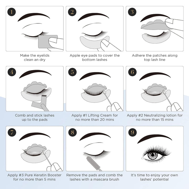 LASHVIEW Lash Lift Kit,Lash Lift,Professional Eyelash Perm Kit,Liquid Set,Semi-Permanent,Curling Per